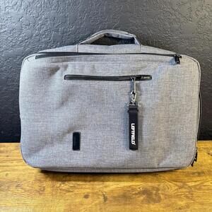 Leftfield Grey Canvas Convertible‎ Backpack Briefcase Laptop Bag Made in Korea